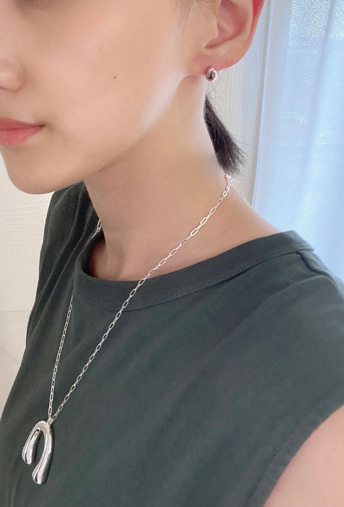 silver coating  alloy necklace