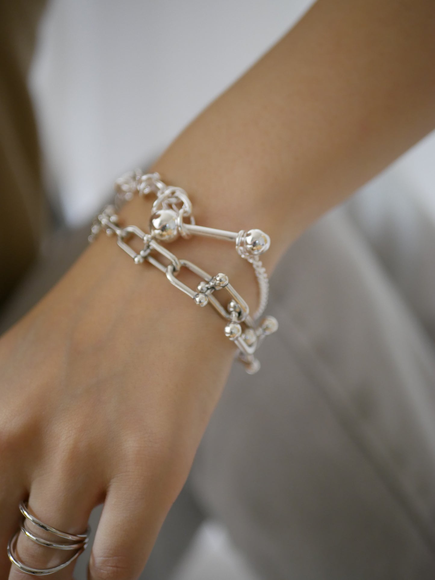 silver925 chain born bracelet
