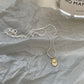 silver925 18k combi necklace
